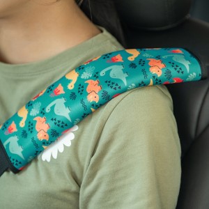 Natucare Kids عاكس حزام مقعد القطن النيوبرين غطاء القطن الأسود قابل للغسل